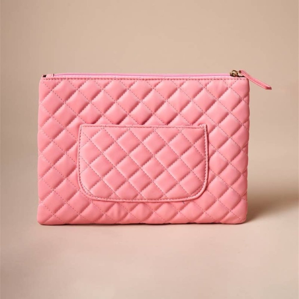 Quilted Rectangle Pouch Bag
